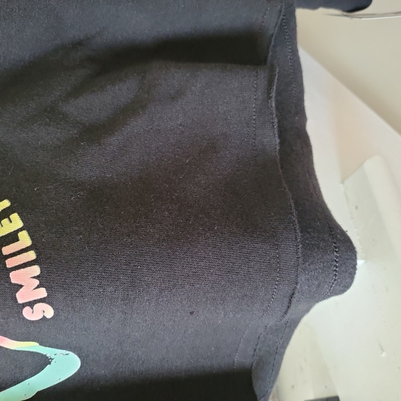 Art Class Girls Smiley World Black Sweatshirt - Picture 3 of 5